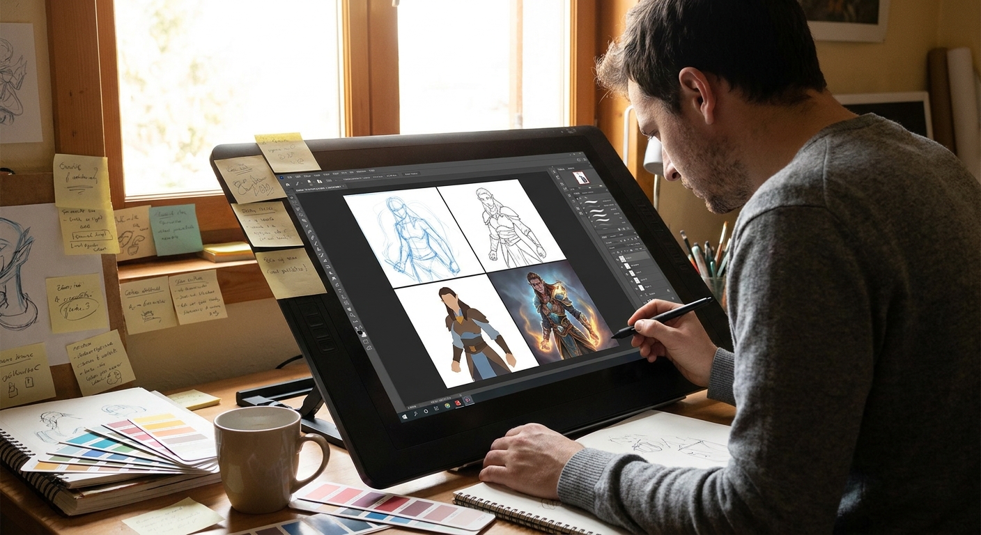 From Doodle to Finished Piece: A Step‑by‑Step Digital Illustration Walkthrough