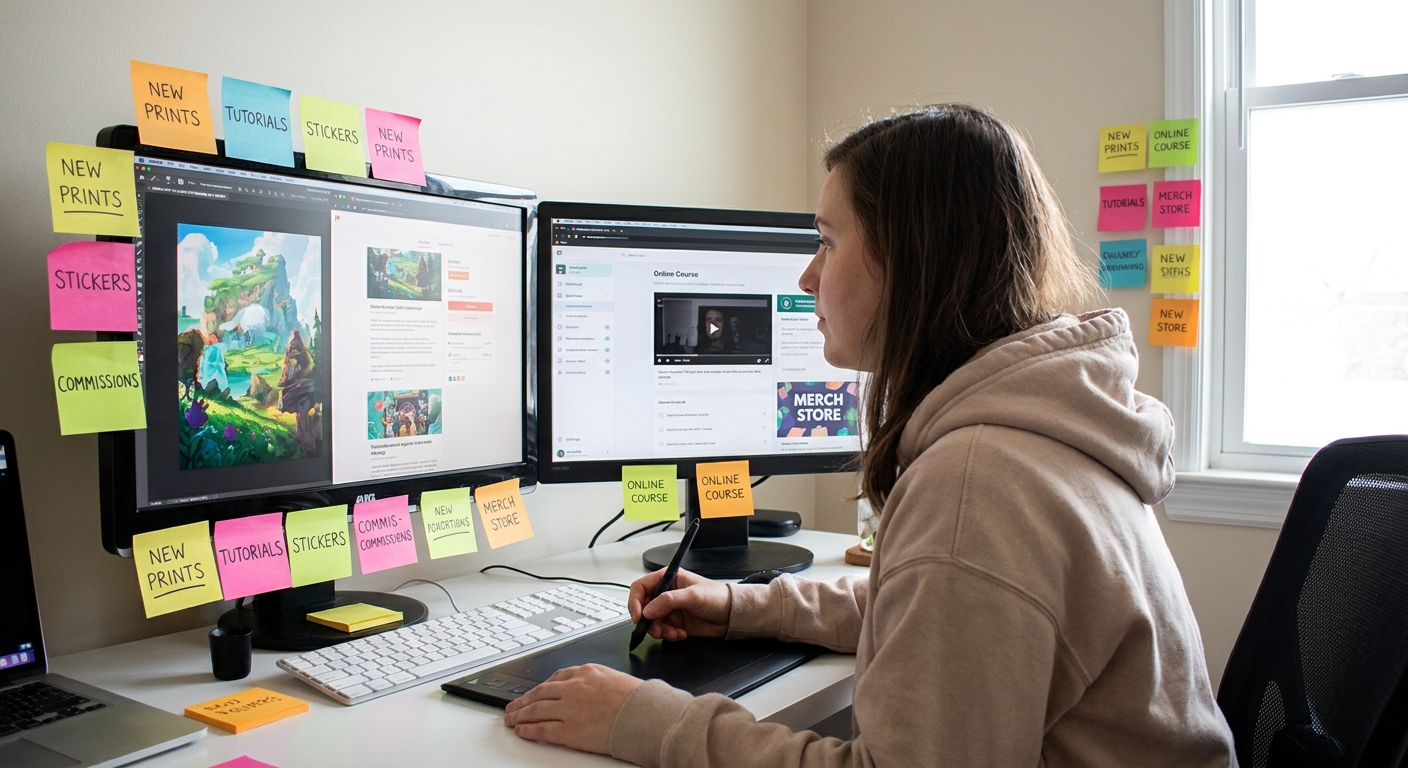The Digital Artist’s Income Sketchbook: 7 Revenue Streams You Can Draw Into Reality